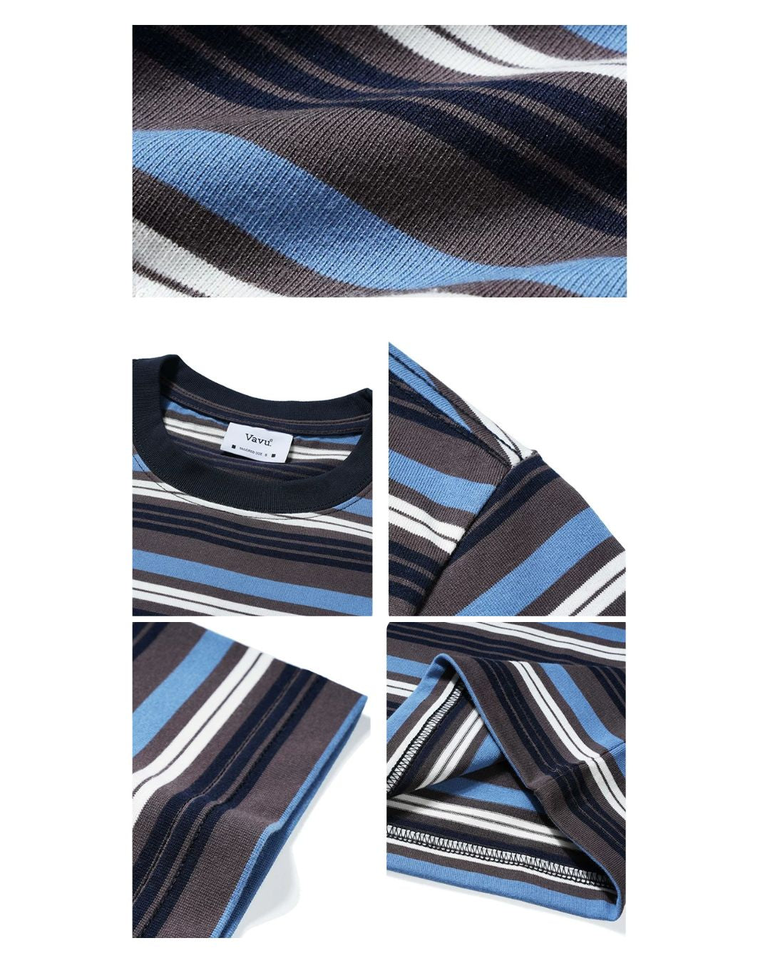 Color-blocked Striped T-shirt　ST195
