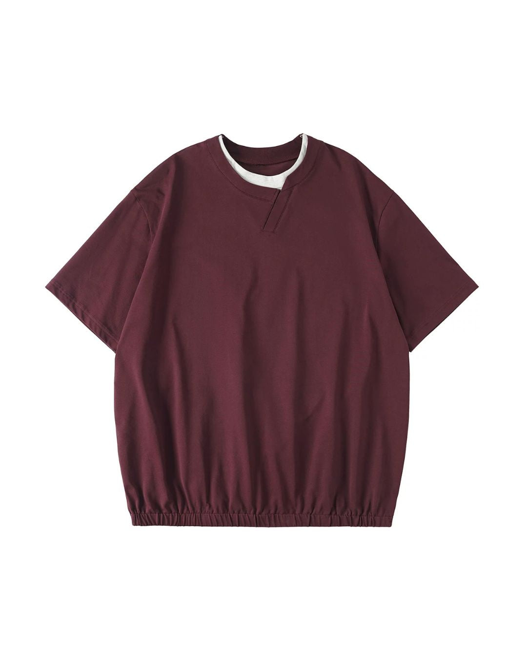 Asymmetrical Fake Layered T-shirt　ST217
