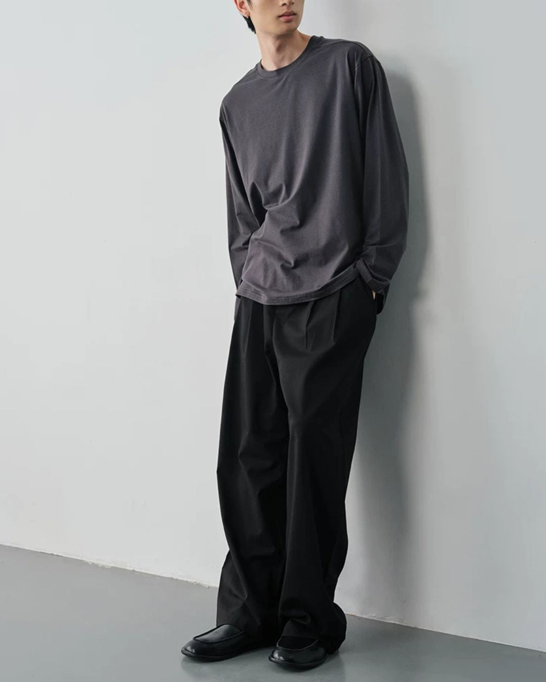 Wool Blend Long Sleeve T-Shirt　LT092