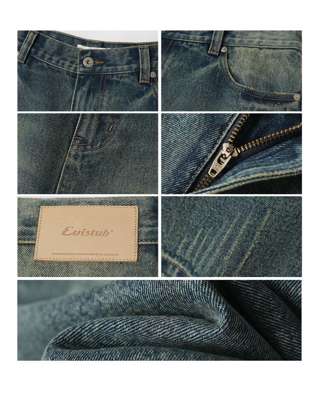 Washed Wide Denim Pants　DP047