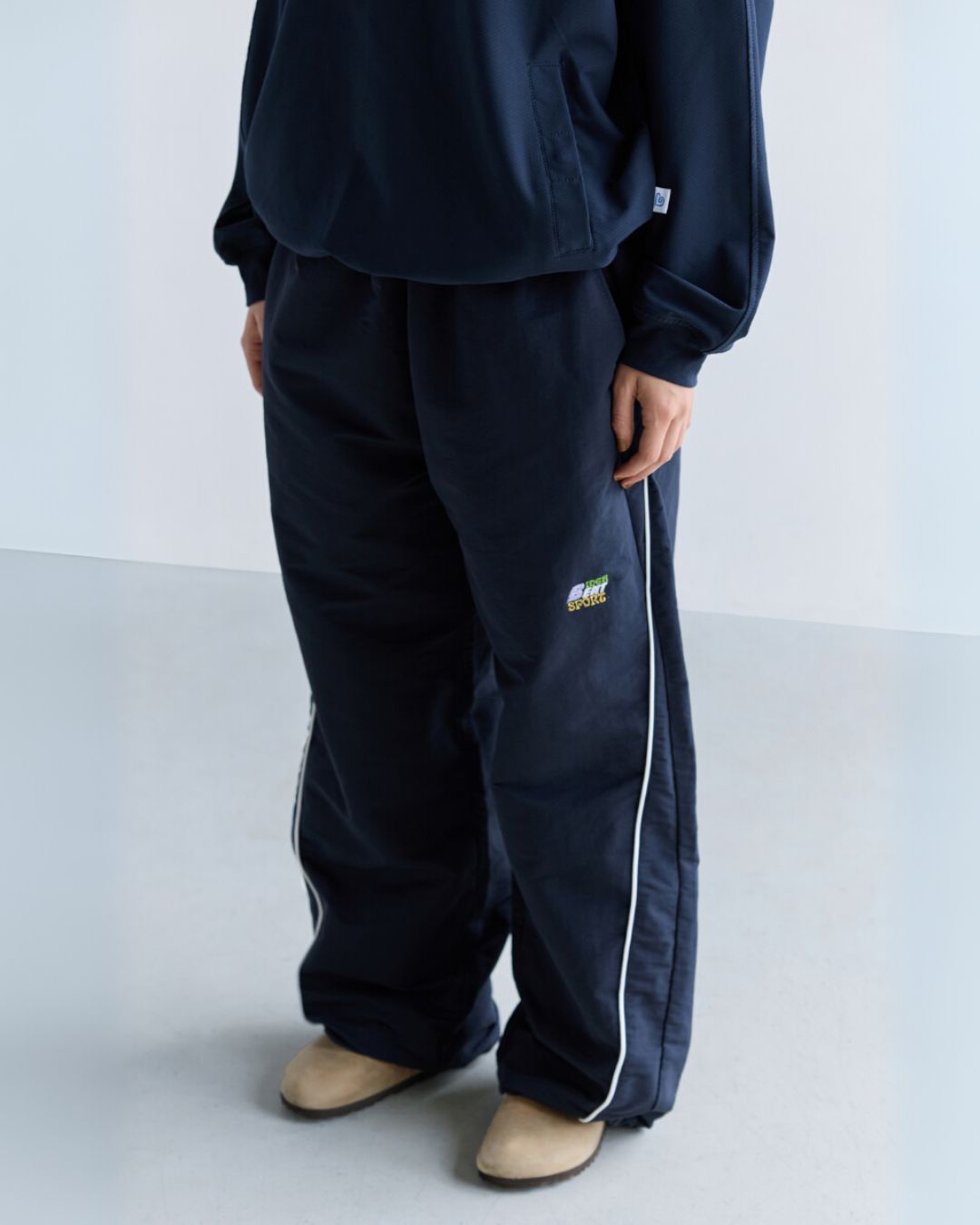 Side Line Drawstring Wide Pants　WP087