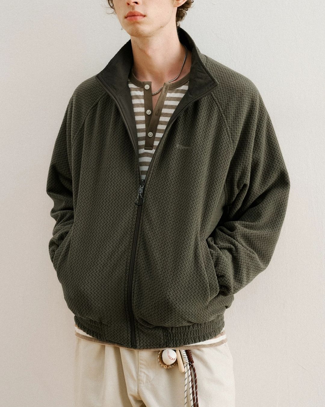 Reversible Stand Collar Jacket　JK257
