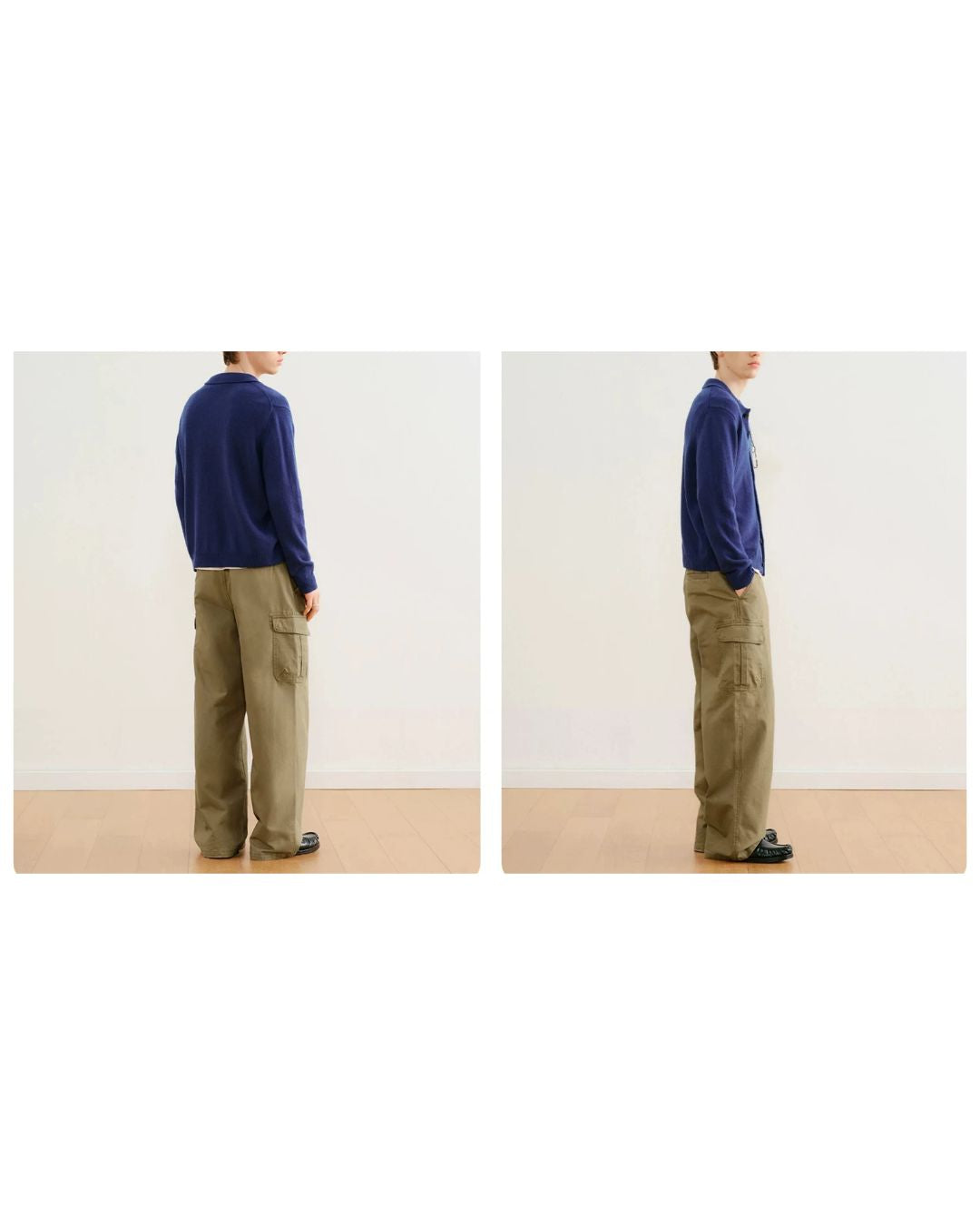 Washed Cargo Wide Pants　CP063