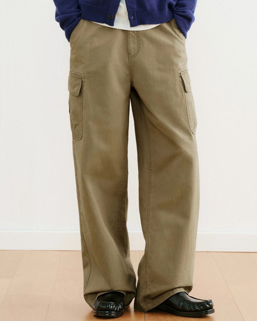 Washed Cargo Wide Pants　CP063