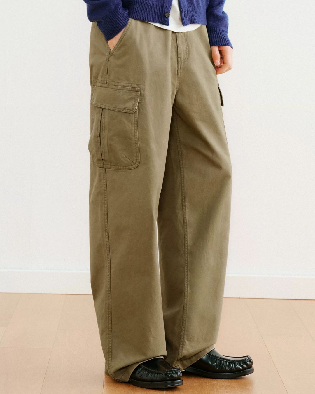 Washed Cargo Wide Pants　CP063