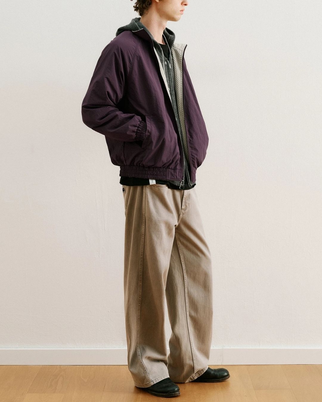 Reversible Stand Collar Jacket　JK257