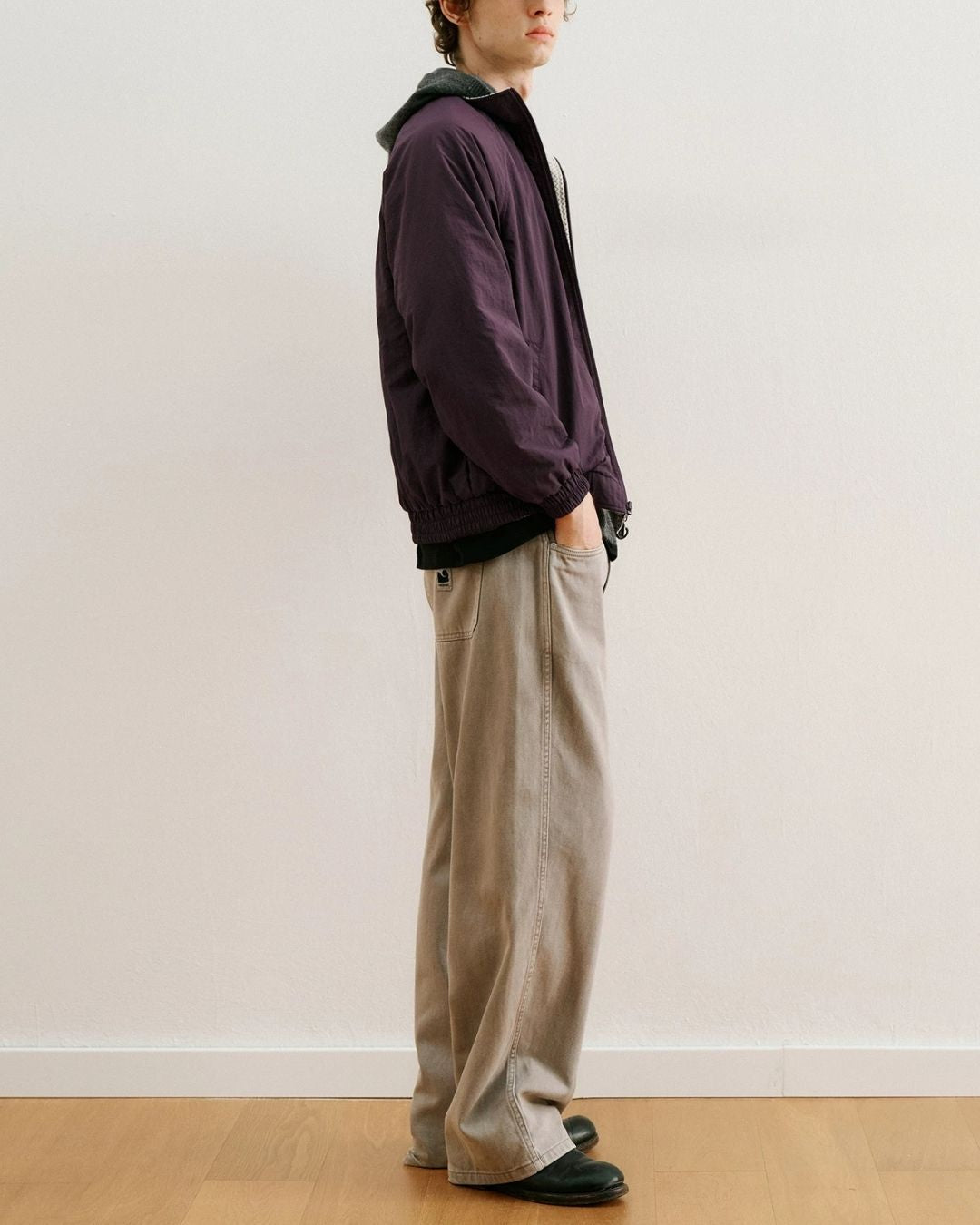 Reversible Stand Collar Jacket　JK257