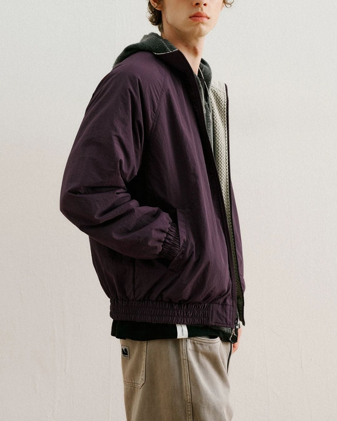 Reversible Stand Collar Jacket　JK257