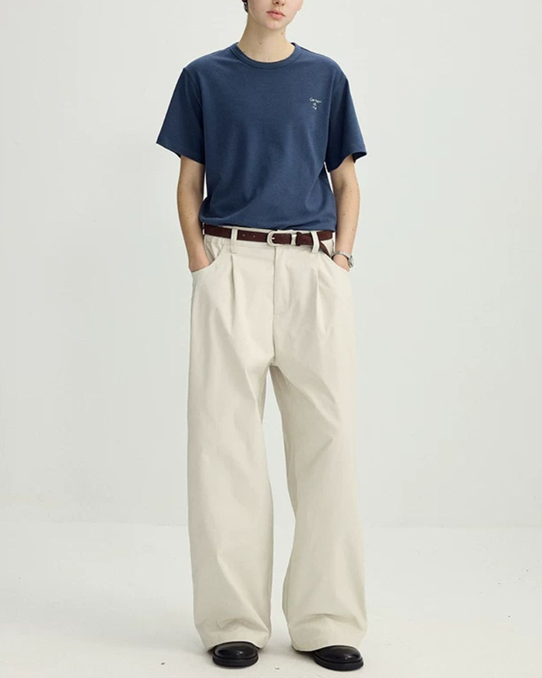 Flap Pocket Straight Wide Pants　WP101