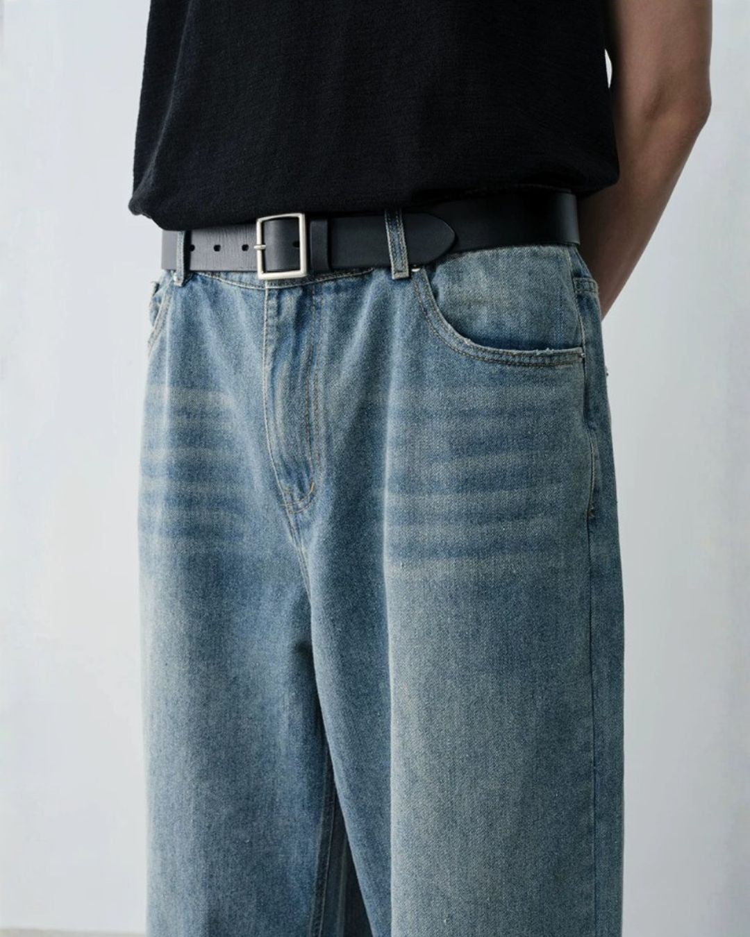 Vintage Washed Wide Jeans　DP061