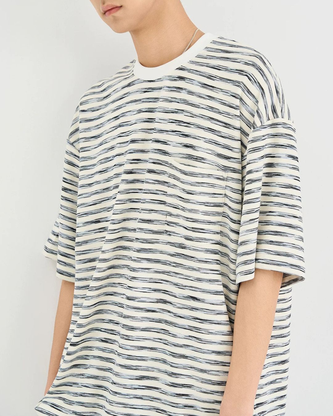 Faded Border Print T-shirt　ST186