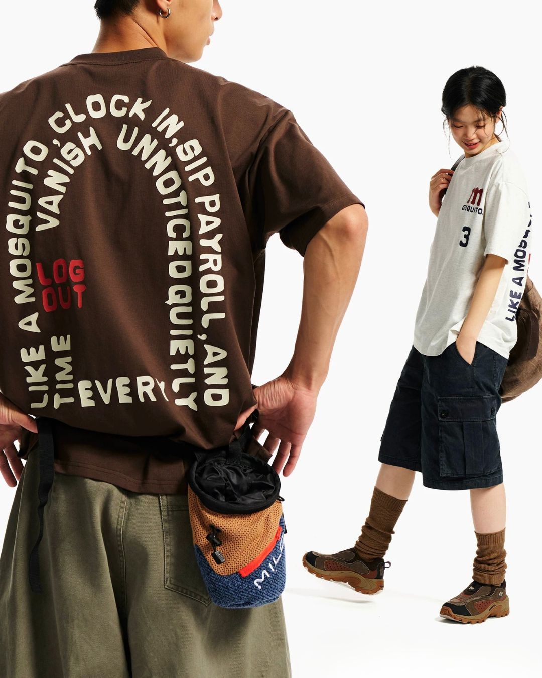 Arch Logo Print T-Shirt　ST213