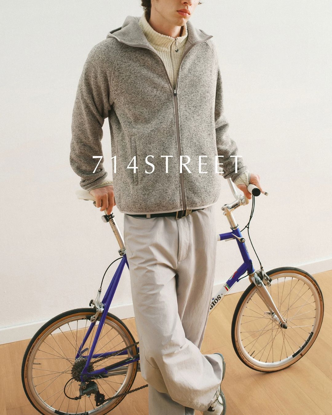 Heathered Fleece Zip Hoodie　HD086