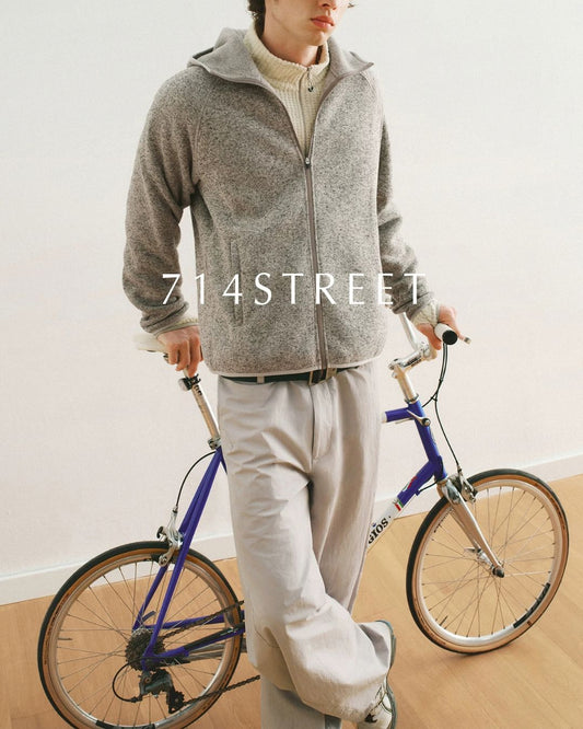 Heathered Fleece Zip Hoodie　HD086