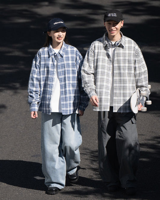Basic Casual Check Shirt　LS100