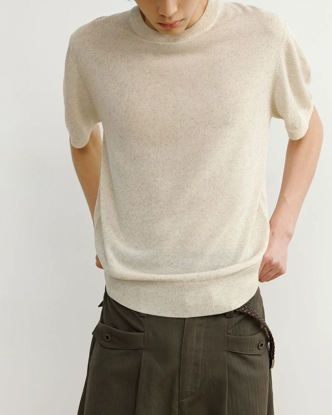 Relaxed Summer Knit T-Shirt　ST204