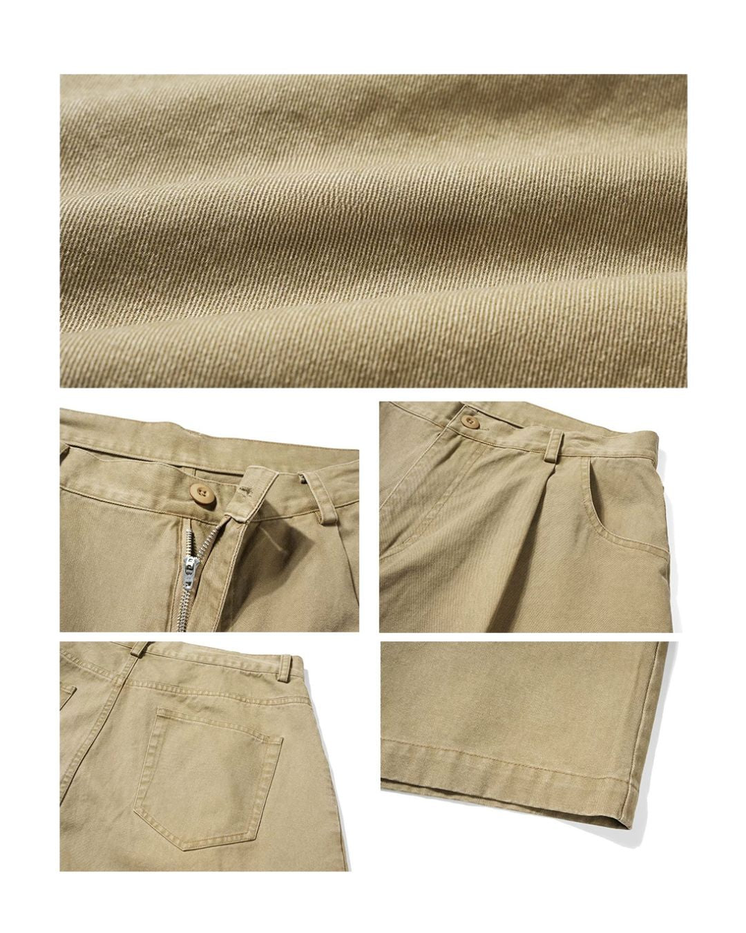 Pleated Cotton Shorts　SP070