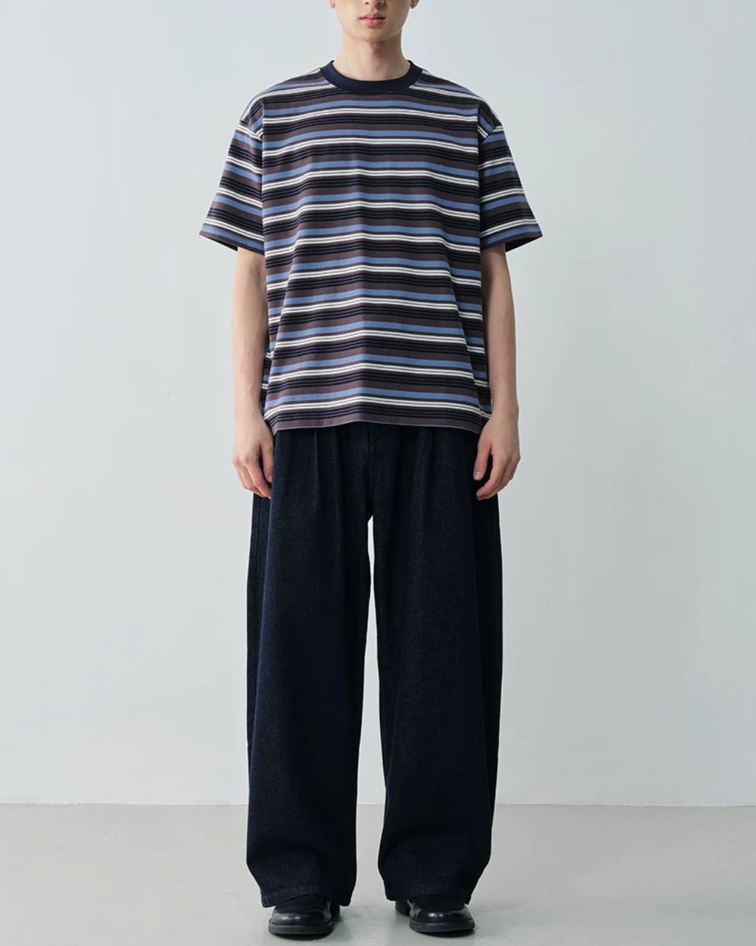 Color-blocked Striped T-shirt　ST195