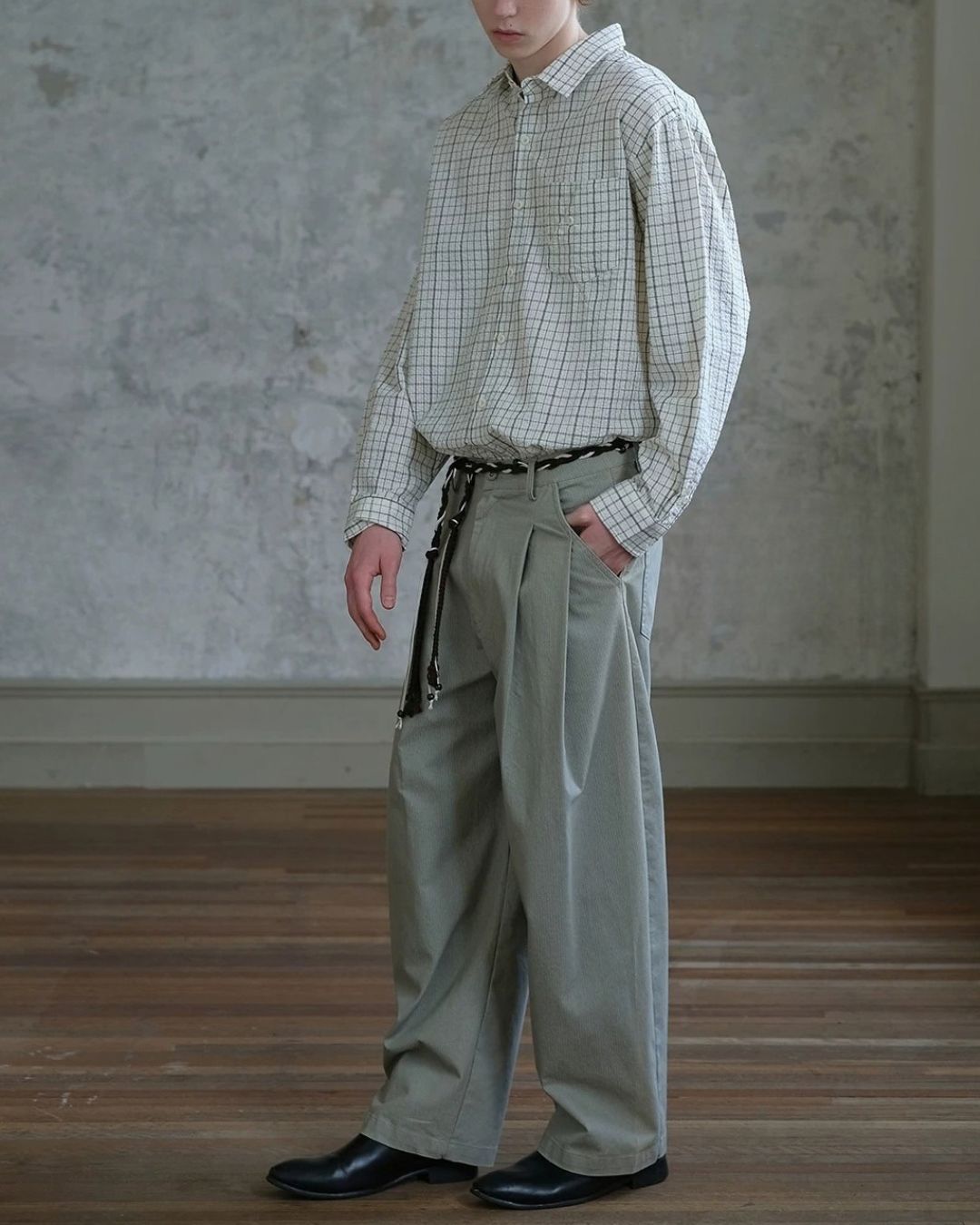 Textured Check Shirt　LS113