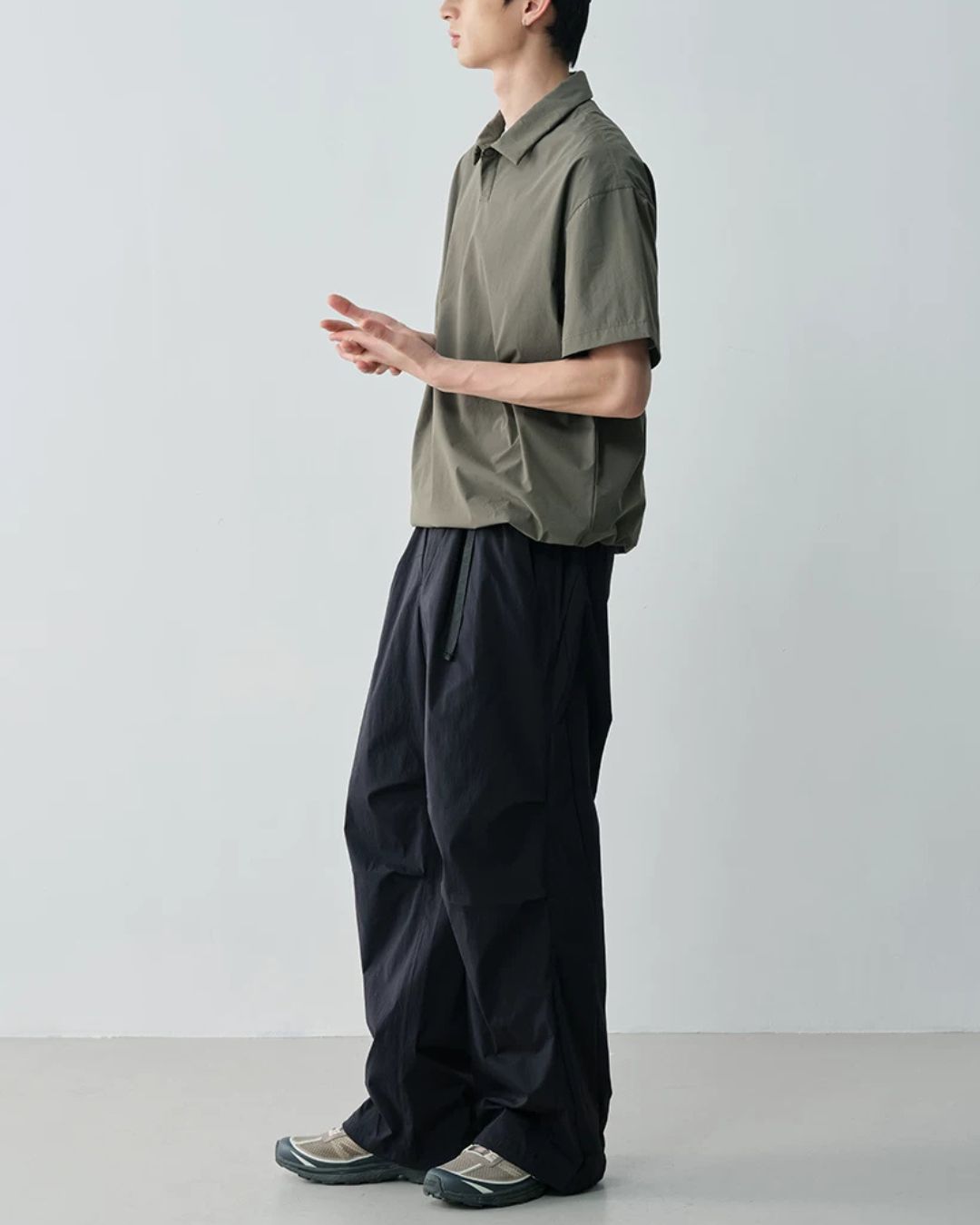 Nylon Drawstring Polo Shirt　SS084