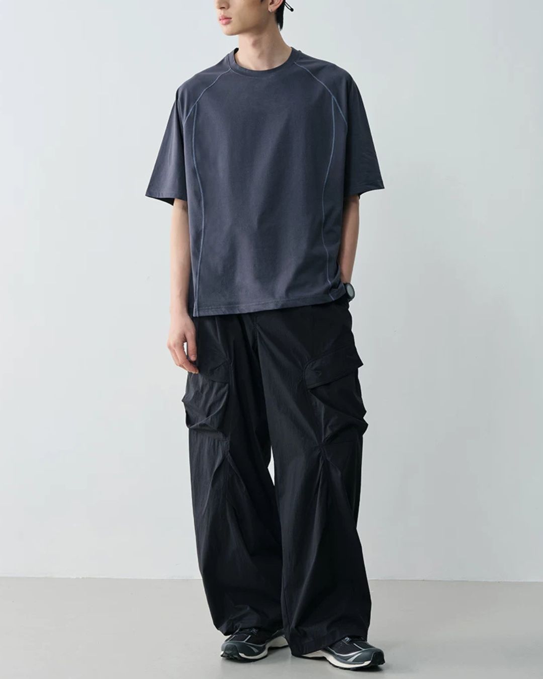 Curved Line Sporty T-Shirt　ST190
