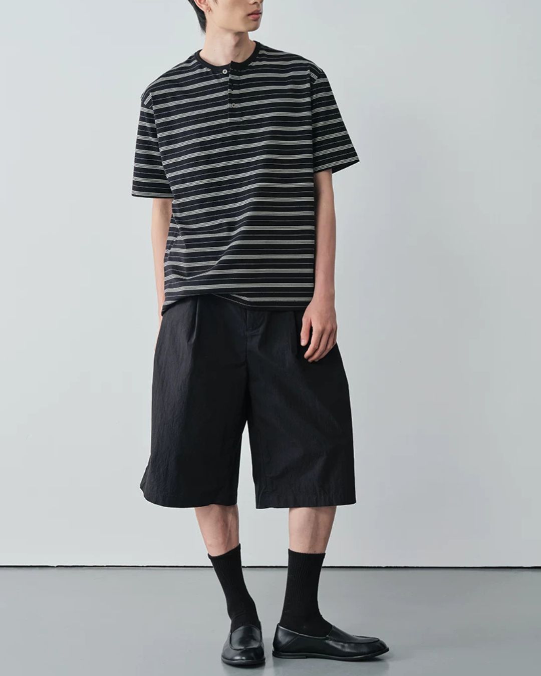 Border Henley T-Shirt　ST208