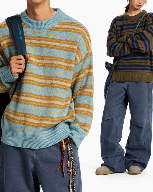 Retro Stripe Crewneck Knit　KN060