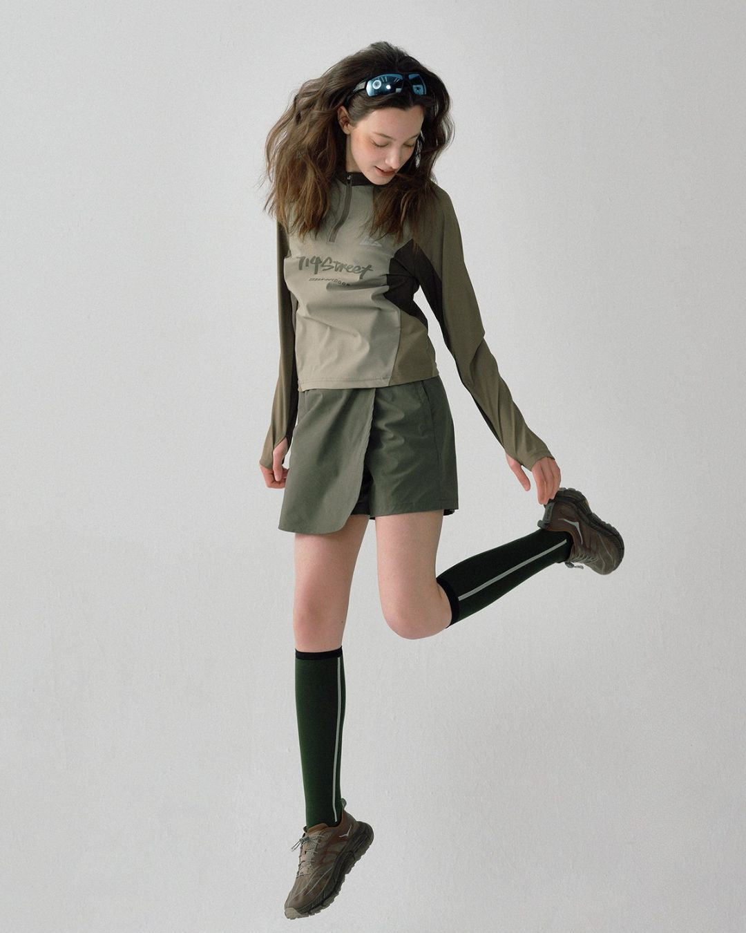 【10日以内お届け】Quick-drying Half-zip T-shirt　LT079