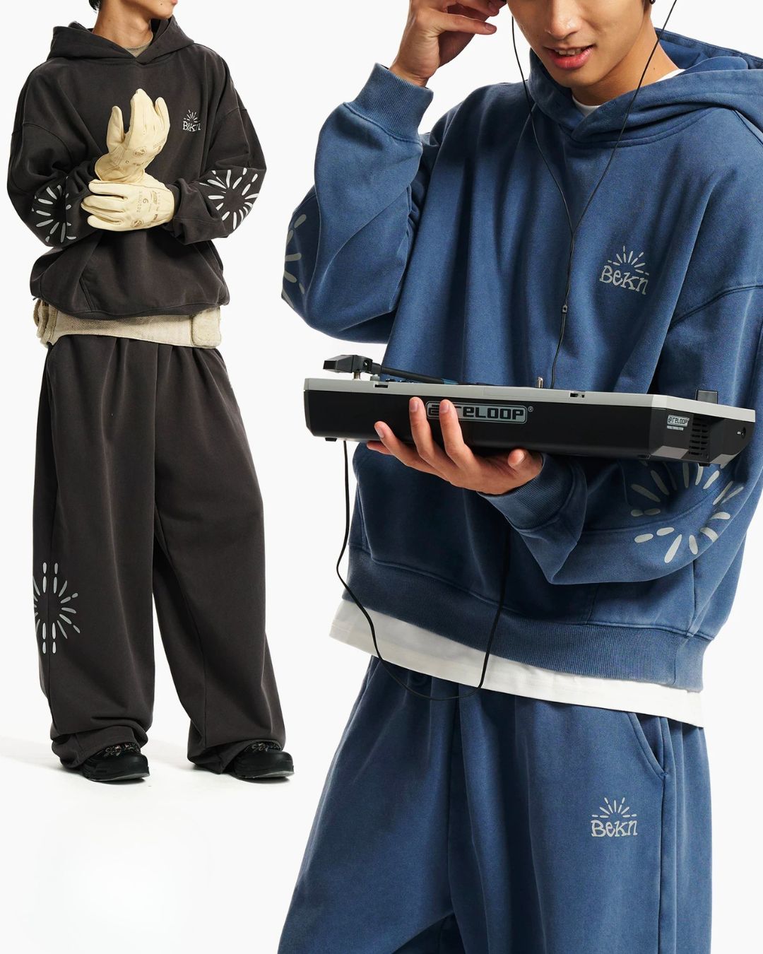 Washed Sunburst Hoodie　HD082