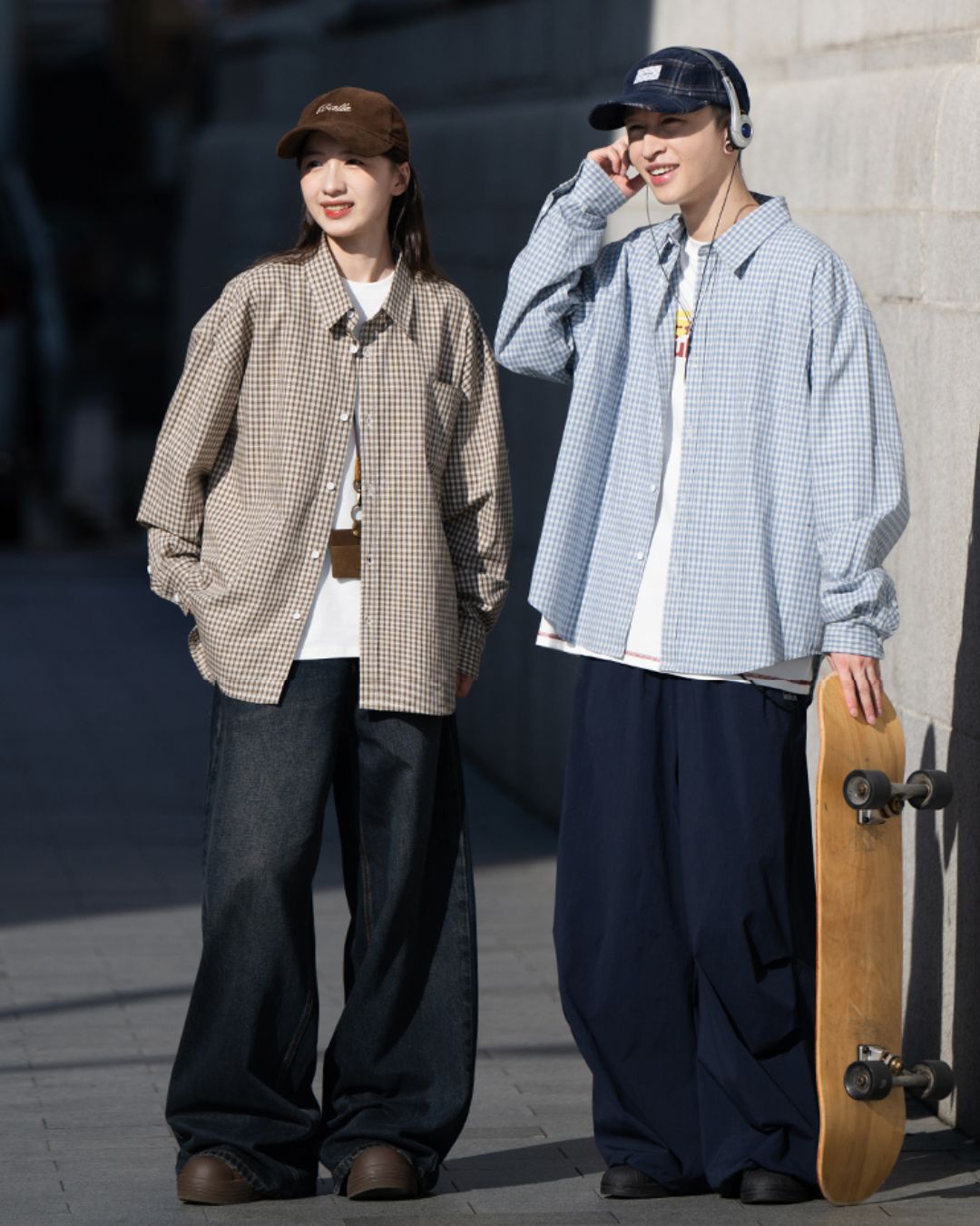 Drop Shoulder Check Shirt　LS102
