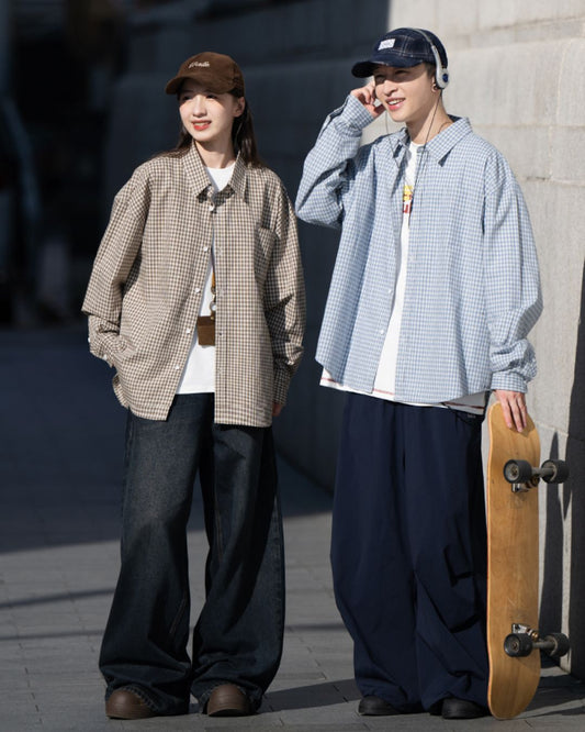 Drop Shoulder Check Shirt　LS102