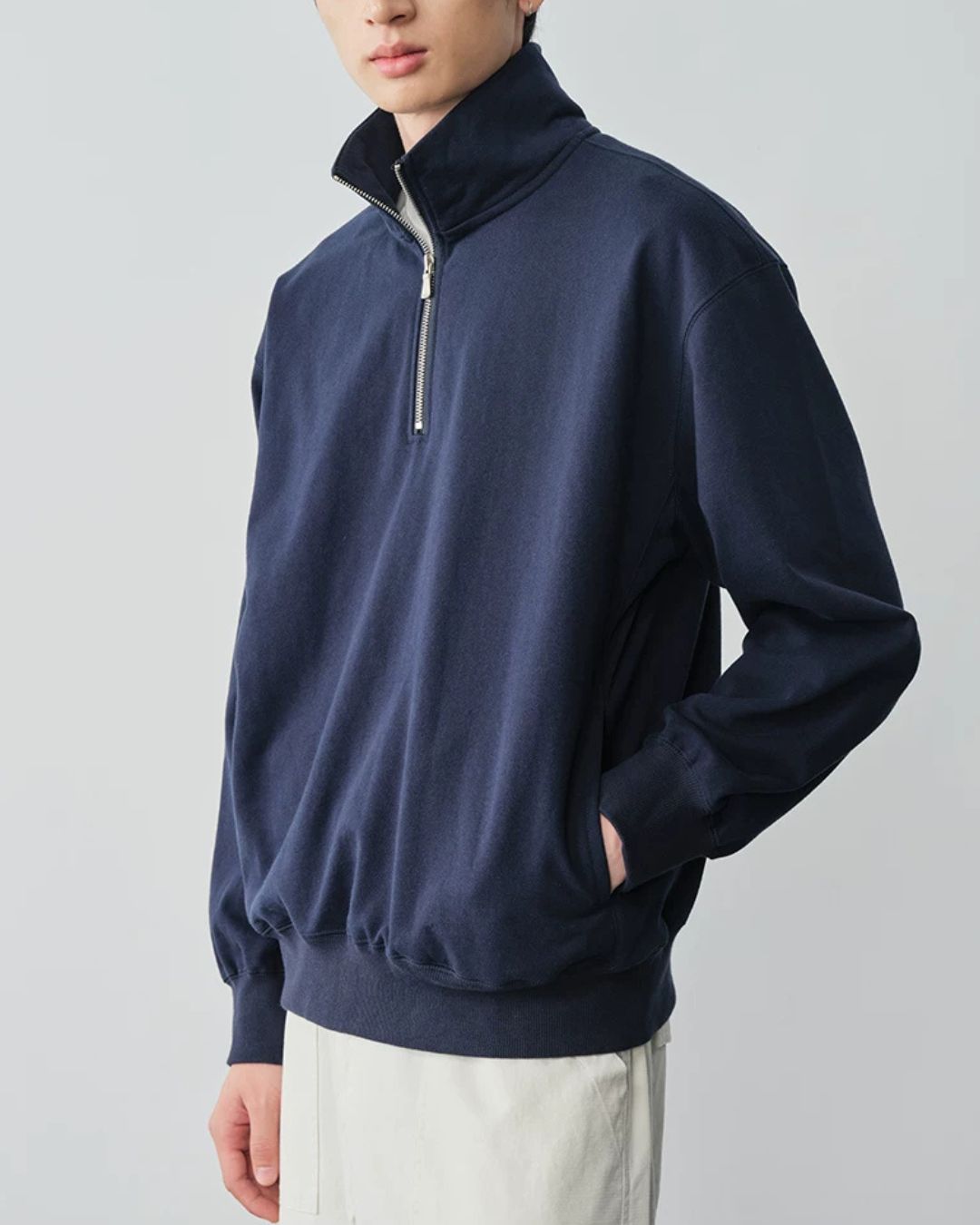 Relaxed Half Zip Sweat　SW098