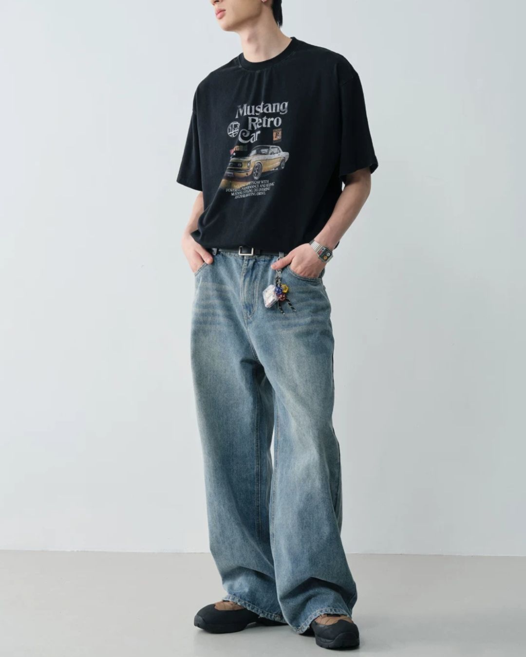 【10日以内お届け】Vintage Print Relaxed T-shirt　ST191
