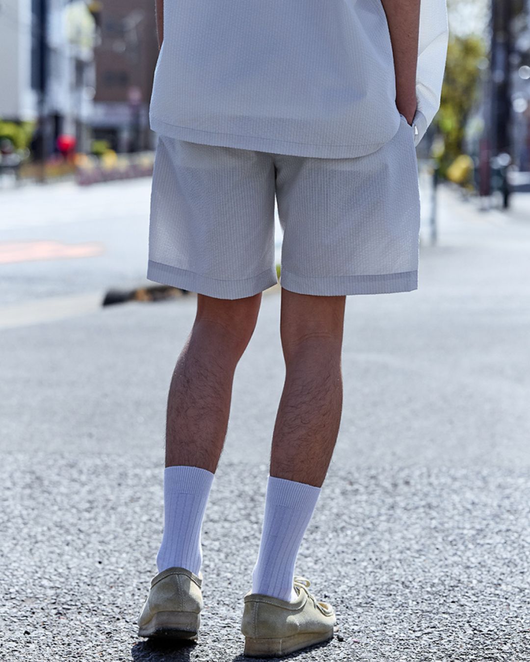 Stripe Seersucker Shorts　SP064