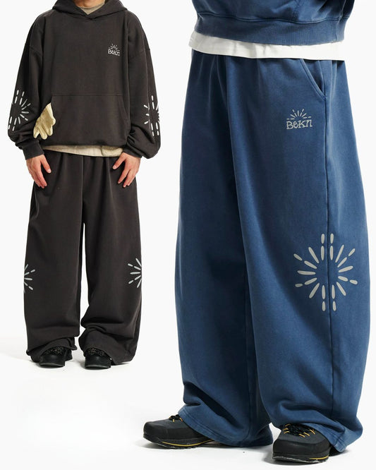 Washed Sunburst Sweat Pants　TP031