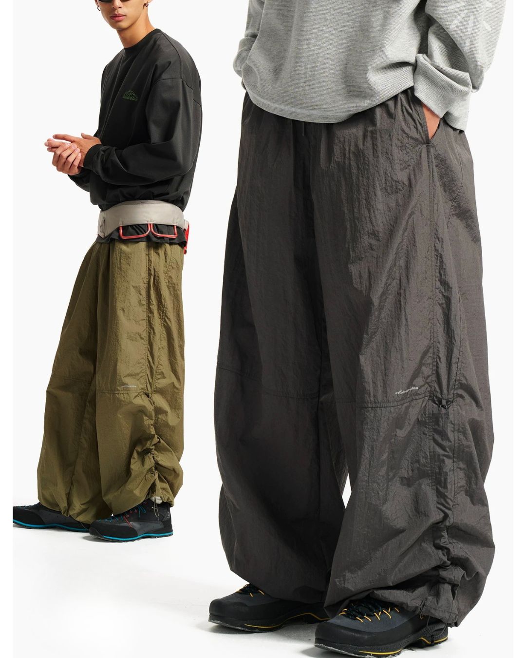 Nylon Shirred Wide Pants　WP117
