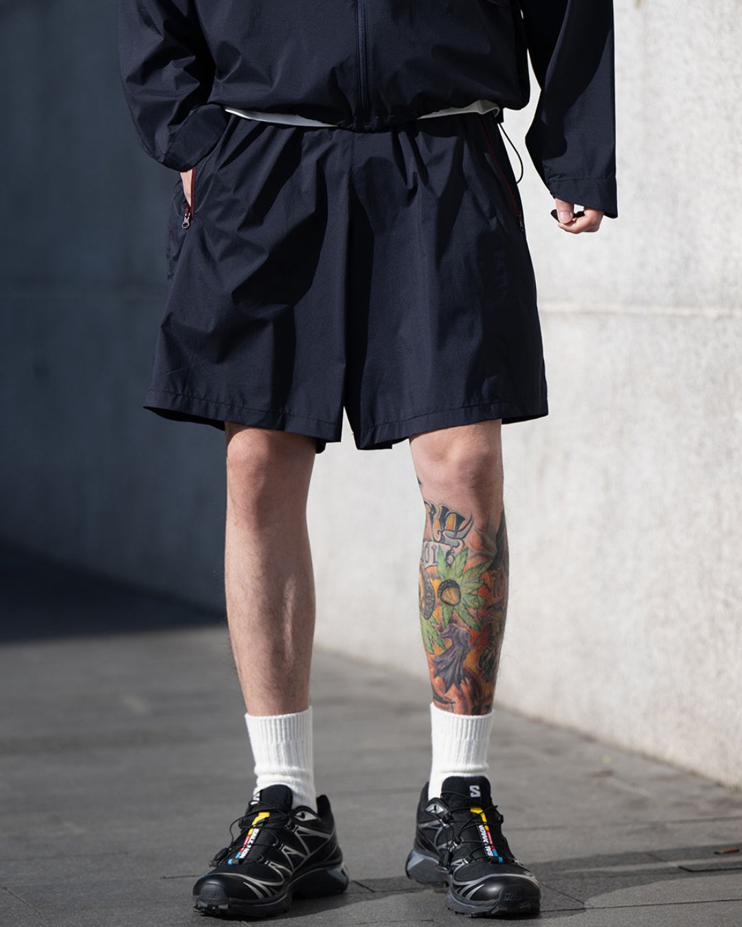 【予約販売】Nylon Zip Pocket Shorts　SP069