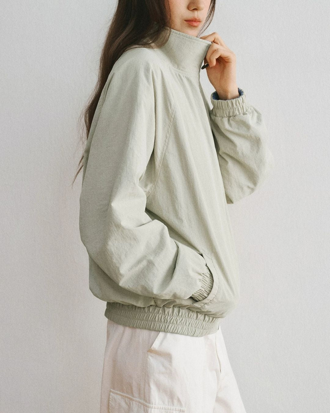 Reversible Stand Collar Jacket　JK257