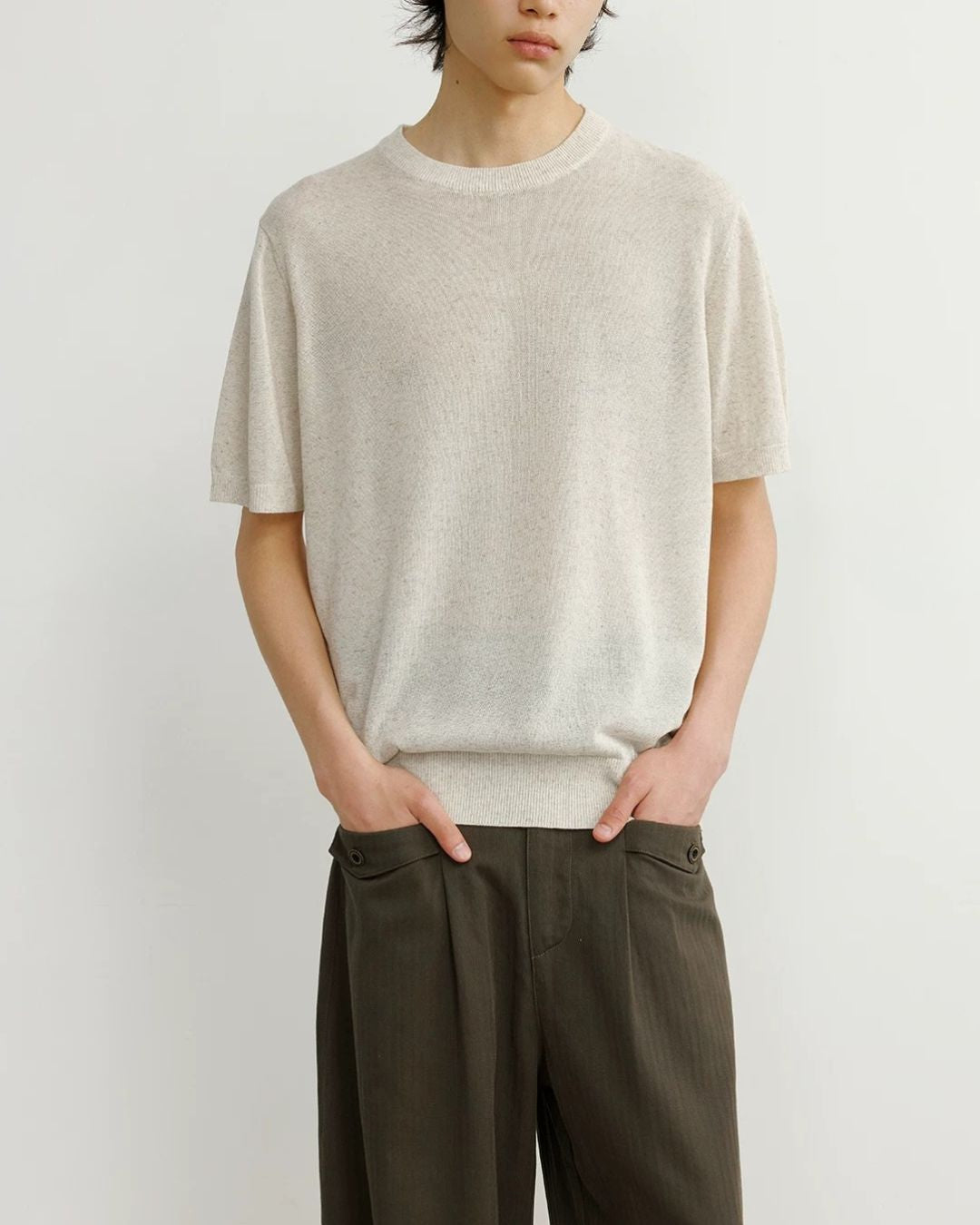 Relaxed Summer Knit T-Shirt　ST204