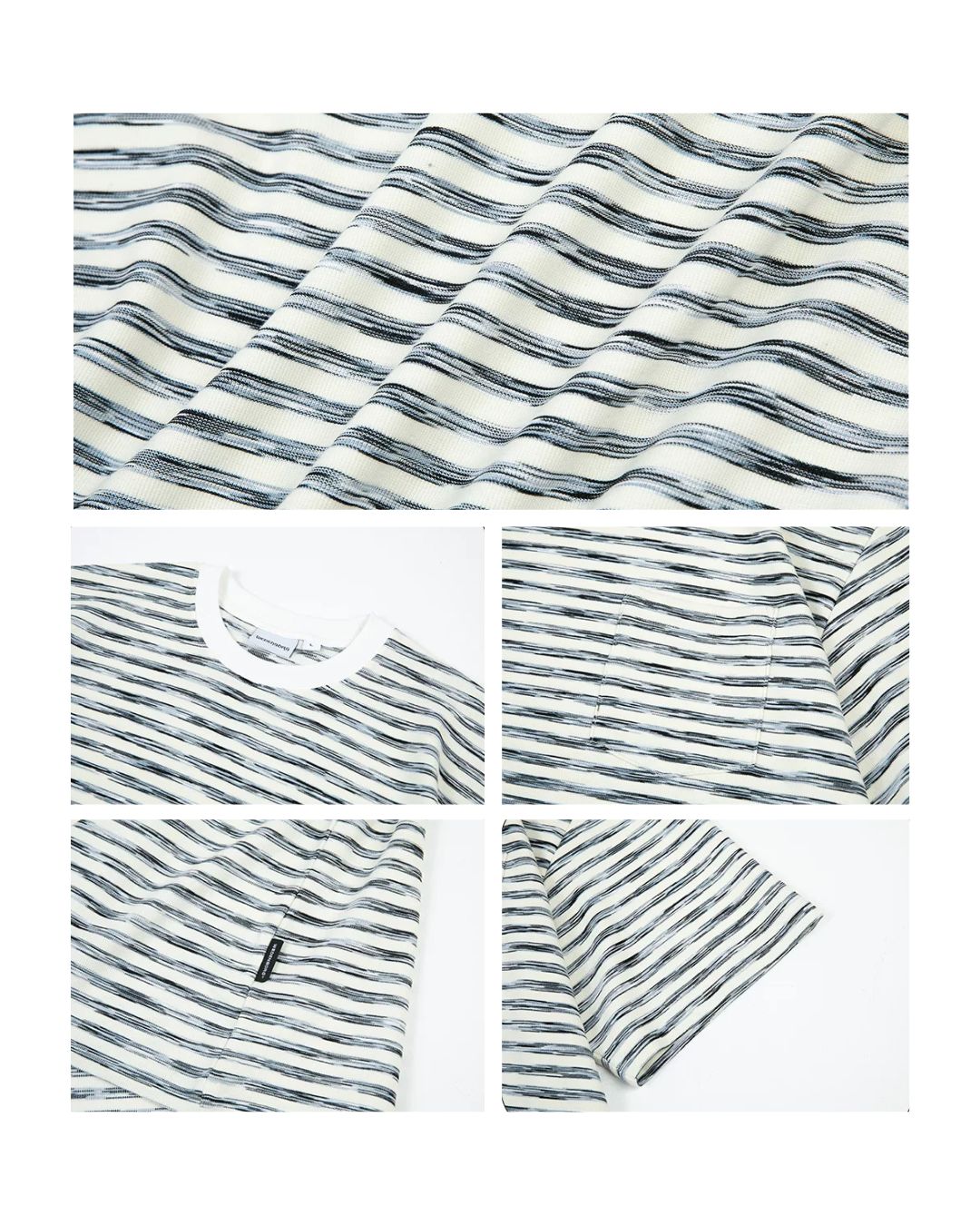 Faded Border Print T-shirt　ST186