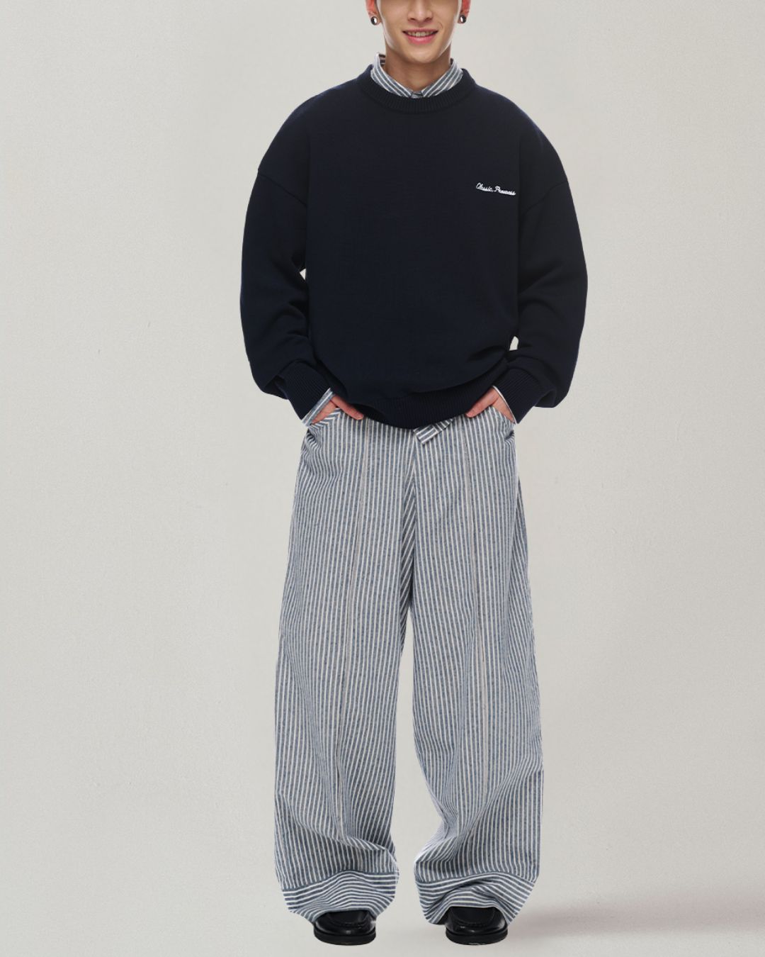Jacquard Logo Sweater　KN050