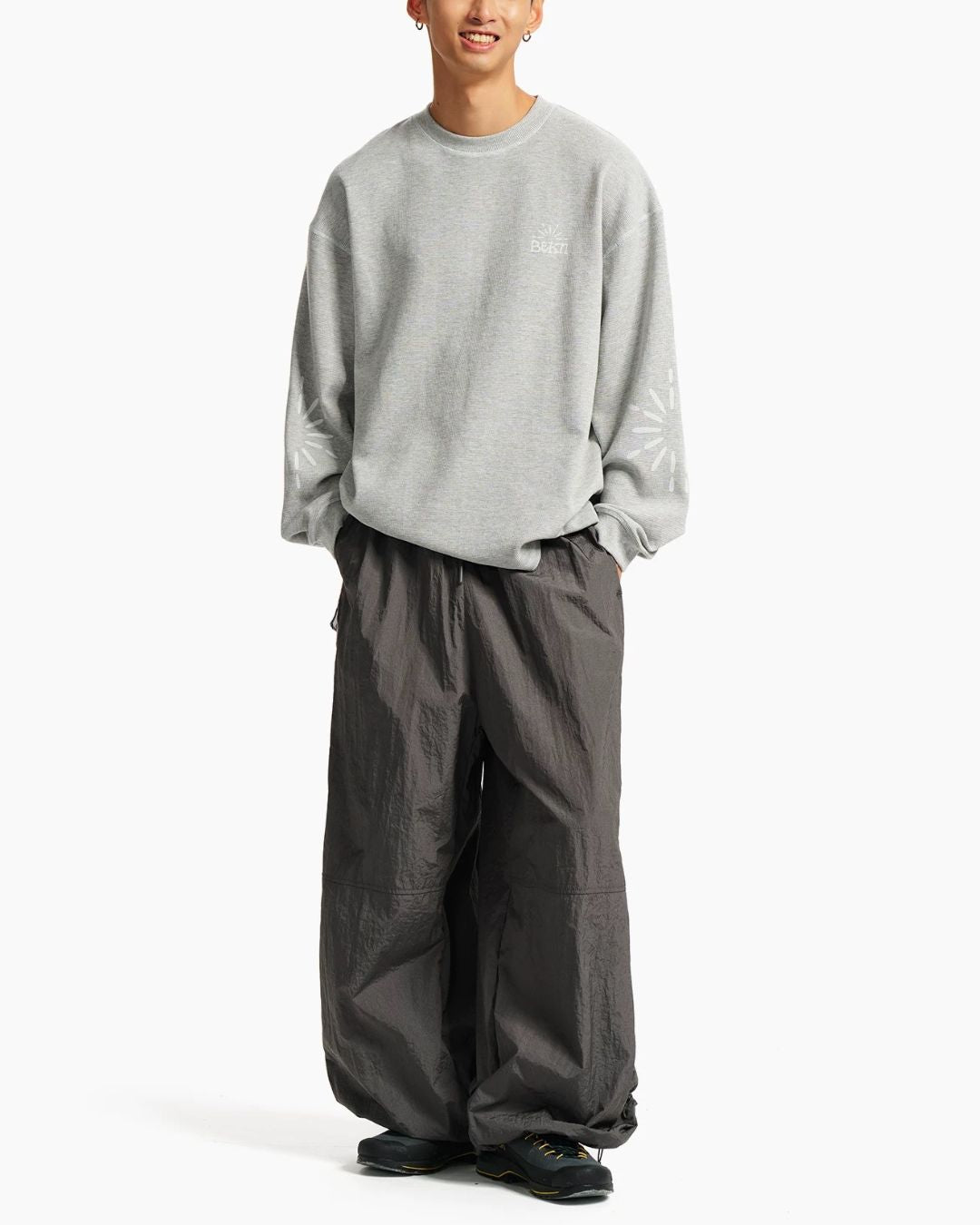 Nylon Shirred Wide Pants　WP117