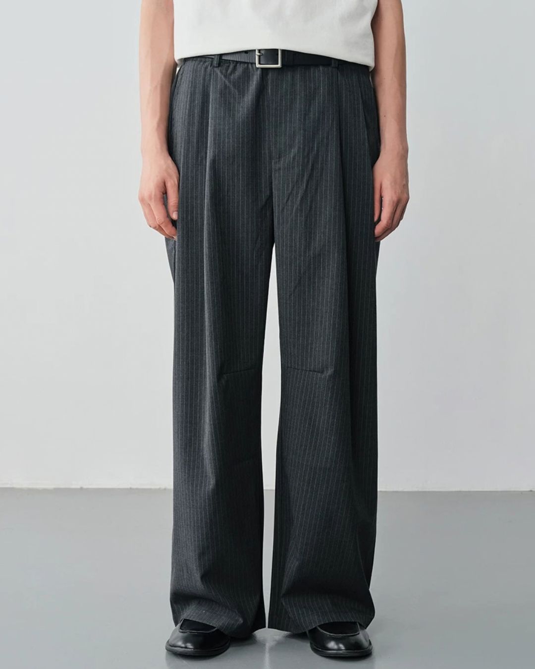 Pinstripe Wide Slacks　SL005