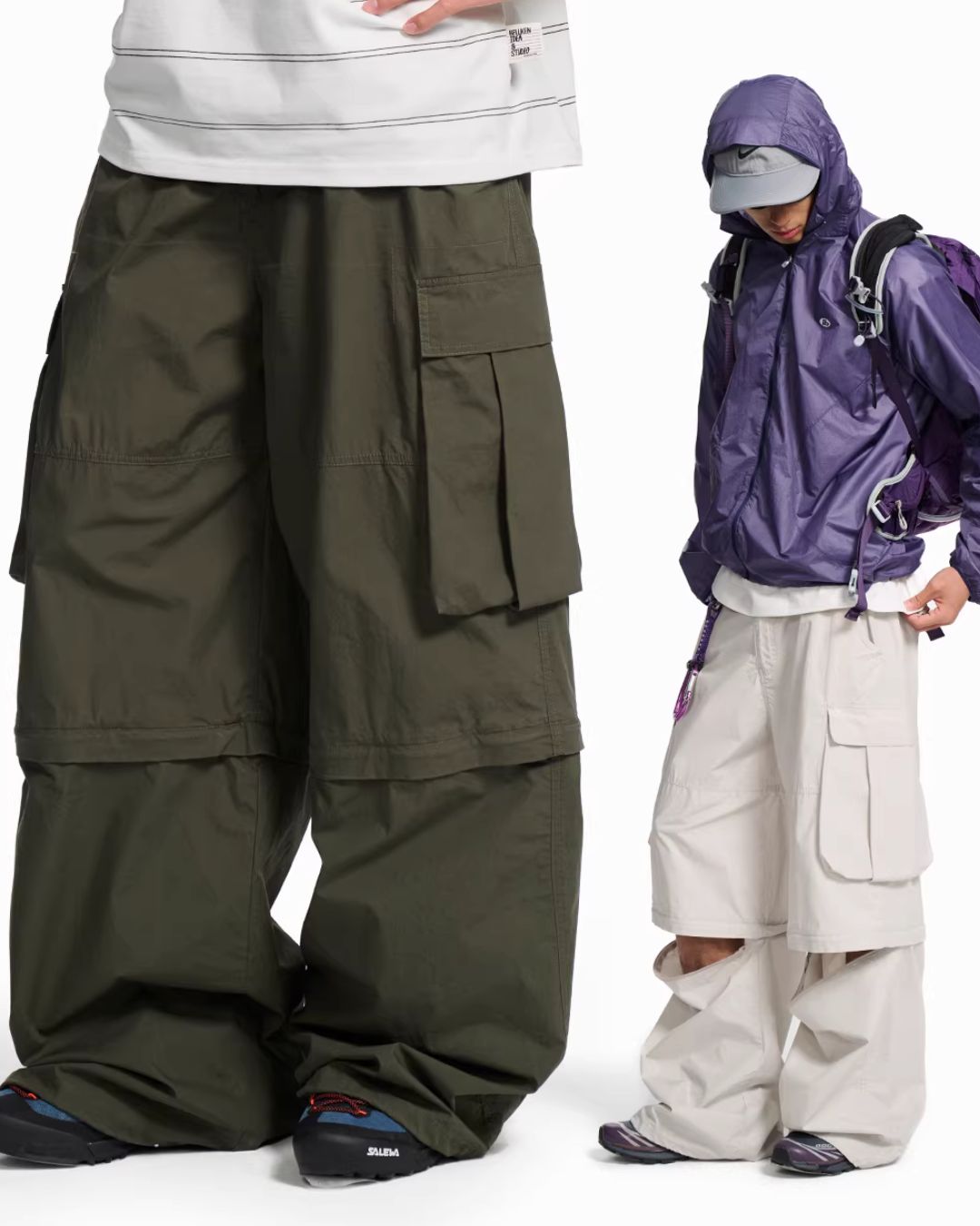 2-Way Wide Cargo Pants　WP096