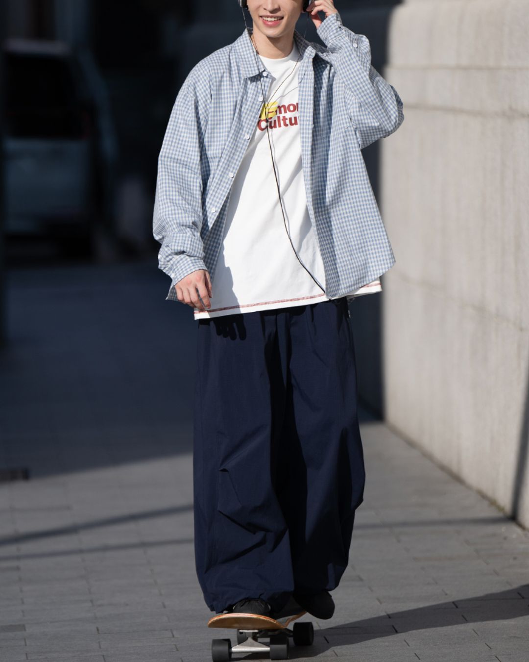 Drop Shoulder Check Shirt　LS102