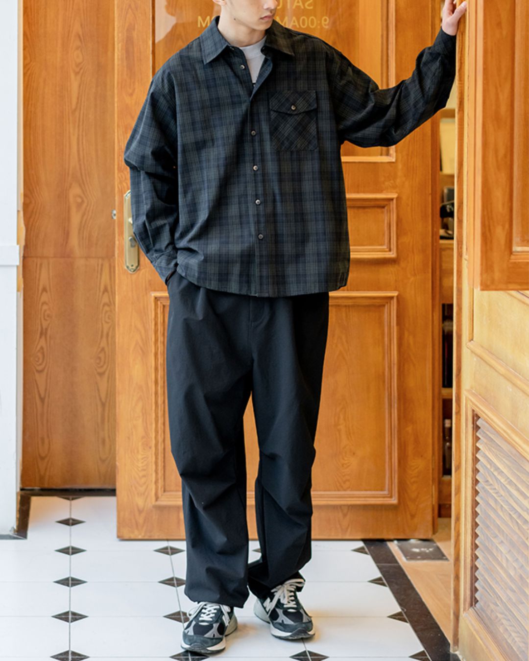 Tartan Check Loose Shirt　LS096
