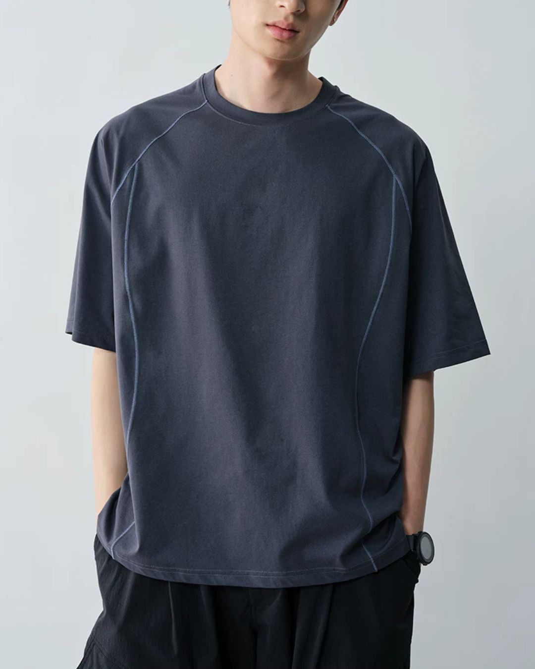 Curved Line Sporty T-Shirt　ST190