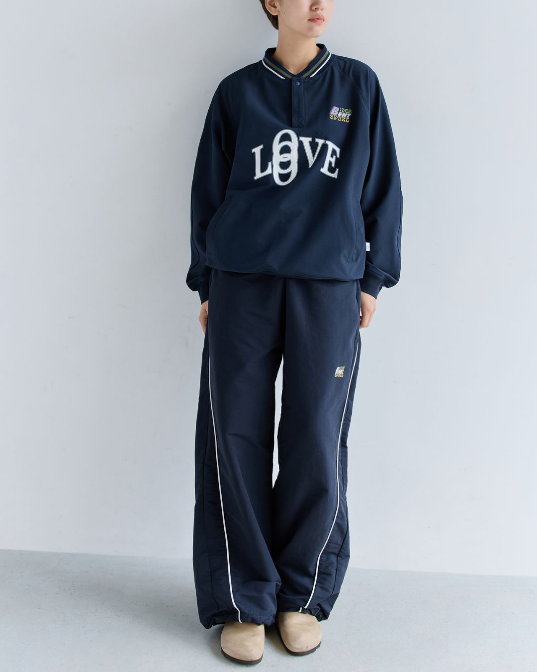 Side Line Drawstring Wide Pants　WP087