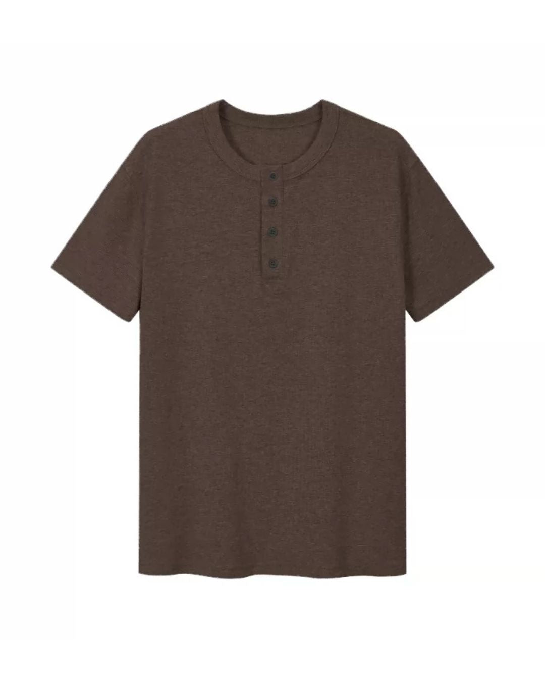 Henley-Neck Slub T-Shirt　ST219