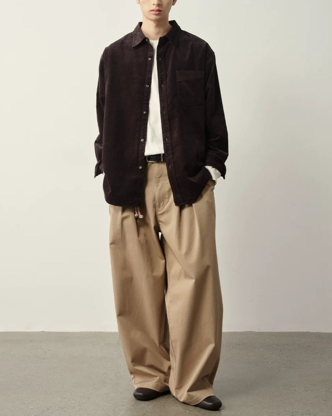 Wide Tuck A-Line Pants　WP114
